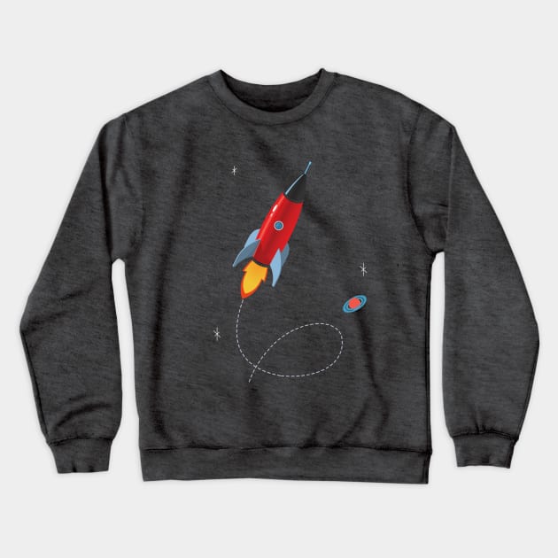 red rocket Crewneck Sweatshirt by anilyanik